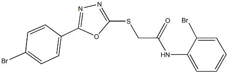 N-(2-bromophenyl)-2-{[5-(4-bromophenyl)-1,3,4-oxadiazol-2-yl]sulfanyl}acetamide Structure