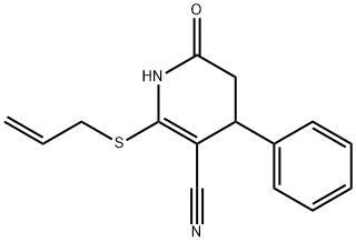 2-(allylsulfanyl)-6-oxo-4-phenyl-1,4,5,6-tetrahydro-3-pyridinecarbonitrile 구조식 이미지