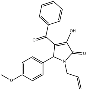 1-allyl-4-benzoyl-3-hydroxy-5-(4-methoxyphenyl)-1,5-dihydro-2H-pyrrol-2-one Structure