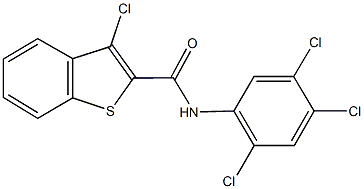 3-chloro-N-(2,4,5-trichlorophenyl)-1-benzothiophene-2-carboxamide Structure