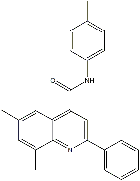 6,8-dimethyl-N-(4-methylphenyl)-2-phenyl-4-quinolinecarboxamide Structure
