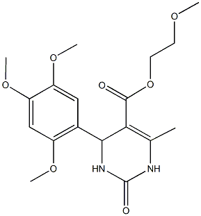 2-methoxyethyl 6-methyl-2-oxo-4-(2,4,5-trimethoxyphenyl)-1,2,3,4-tetrahydropyrimidine-5-carboxylate 구조식 이미지