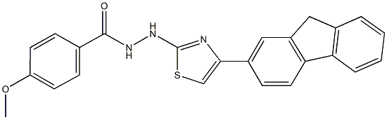 N'-[4-(9H-fluoren-2-yl)-1,3-thiazol-2-yl]-4-methoxybenzohydrazide 구조식 이미지