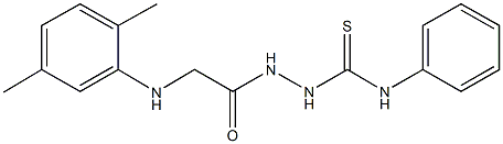 2-[(2,5-dimethylanilino)acetyl]-N-phenylhydrazinecarbothioamide Structure