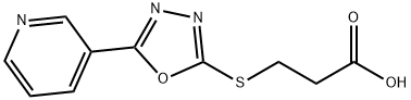 3-[(5-pyridin-3-yl-1,3,4-oxadiazol-2-yl)sulfanyl]propanoic acid 구조식 이미지