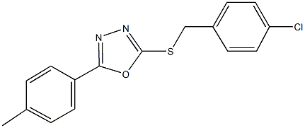 4-chlorobenzyl 5-(4-methylphenyl)-1,3,4-oxadiazol-2-yl sulfide 구조식 이미지