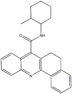 N-(2-methylcyclohexyl)-5,6-dihydrobenzo[c]acridine-7-carboxamide 구조식 이미지