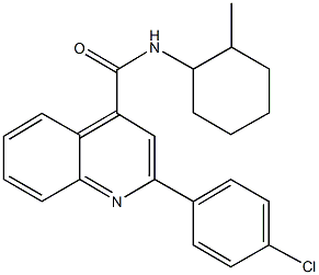 2-(4-chlorophenyl)-N-(2-methylcyclohexyl)-4-quinolinecarboxamide Structure