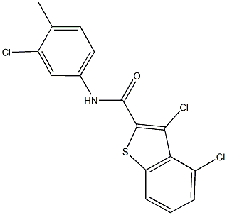 3,4-dichloro-N-(3-chloro-4-methylphenyl)-1-benzothiophene-2-carboxamide 구조식 이미지