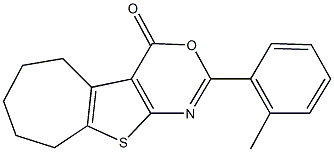 2-(2-methylphenyl)-6,7,8,9-tetrahydro-4H,5H-cyclohepta[4,5]thieno[2,3-d][1,3]oxazin-4-one 구조식 이미지