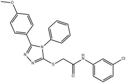 N-(3-chlorophenyl)-2-{[5-(4-methoxyphenyl)-4-phenyl-4H-1,2,4-triazol-3-yl]sulfanyl}acetamide Structure