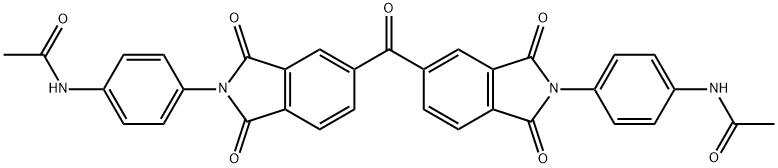 N-{4-[5-({2-[4-(acetylamino)phenyl]-1,3-dioxo-1,3-dihydro-2H-isoindol-5-yl}carbonyl)-1,3-dioxo-1,3-dihydro-2H-isoindol-2-yl]phenyl}acetamide Structure