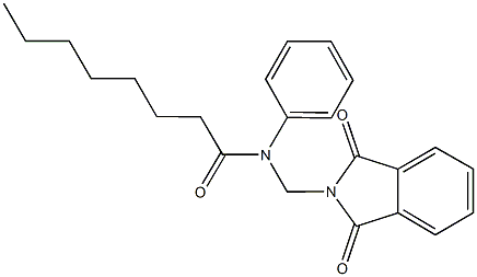 N-[(1,3-dioxo-1,3-dihydro-2H-isoindol-2-yl)methyl]-N-phenyloctanamide 구조식 이미지