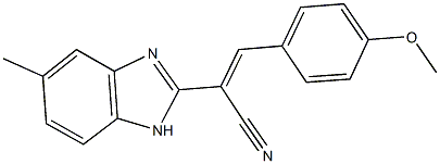 3-(4-methoxyphenyl)-2-(5-methyl-1H-benzimidazol-2-yl)acrylonitrile 구조식 이미지