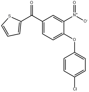 [4-(4-chlorophenoxy)-3-nitrophenyl](2-thienyl)methanone Structure