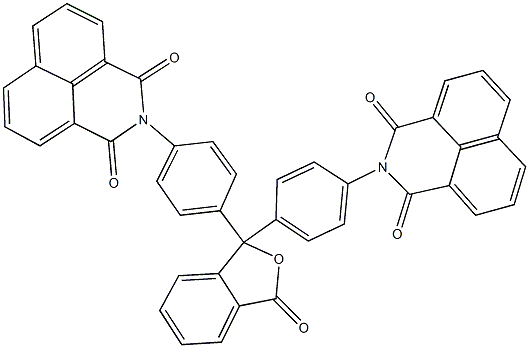 2-(4-{1-[4-(1,3-dioxo-1H-benzo[de]isoquinolin-2(3H)-yl)phenyl]-3-oxo-1,3-dihydro-2-benzofuran-1-yl}phenyl)-1H-benzo[de]isoquinoline-1,3(2H)-dione 구조식 이미지