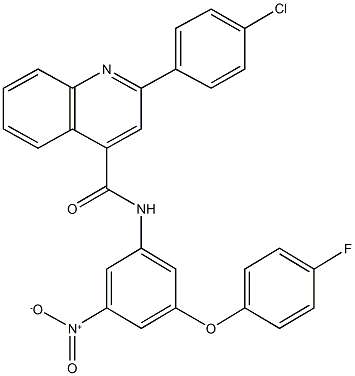 2-(4-chlorophenyl)-N-{3-(4-fluorophenoxy)-5-nitrophenyl}-4-quinolinecarboxamide Structure
