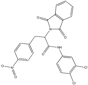 N-(3,4-dichlorophenyl)-2-(1,3-dioxo-1,3-dihydro-2H-isoindol-2-yl)-3-{4-nitrophenyl}propanamide 구조식 이미지