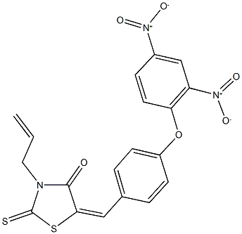 3-allyl-5-(4-{2,4-bisnitrophenoxy}benzylidene)-2-thioxo-1,3-thiazolidin-4-one 구조식 이미지