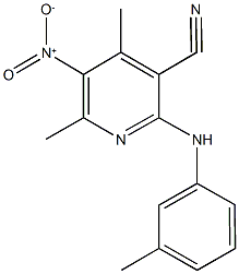 5-nitro-4,6-dimethyl-2-(3-toluidino)nicotinonitrile 구조식 이미지