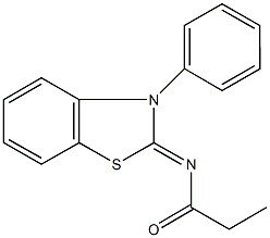 N-(3-phenyl-1,3-benzothiazol-2(3H)-ylidene)propanamide Structure