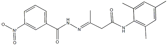 3-({3-nitrobenzoyl}hydrazono)-N-mesitylbutanamide Structure