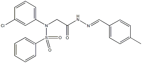N-(3-chlorophenyl)-N-{2-[2-(4-methylbenzylidene)hydrazino]-2-oxoethyl}benzenesulfonamide Structure