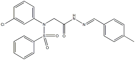 N-(3-chlorophenyl)-N-{2-[2-(4-methylbenzylidene)hydrazino]-2-oxoethyl}benzenesulfonamide 구조식 이미지