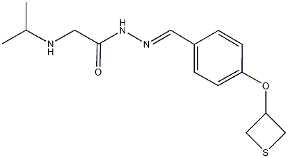 2-(isopropylamino)-N'-[4-(3-thietanyloxy)benzylidene]acetohydrazide 구조식 이미지