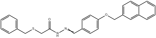 2-(benzylsulfanyl)-N'-[4-(2-naphthylmethoxy)benzylidene]acetohydrazide Structure