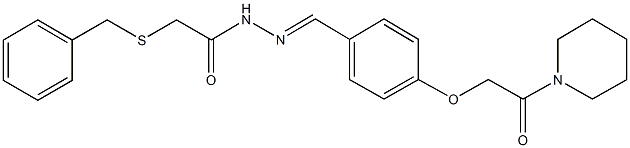 2-(benzylsulfanyl)-N'-{4-[2-oxo-2-(1-piperidinyl)ethoxy]benzylidene}acetohydrazide Structure