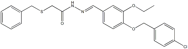 2-(benzylsulfanyl)-N'-{4-[(4-chlorobenzyl)oxy]-3-ethoxybenzylidene}acetohydrazide Structure