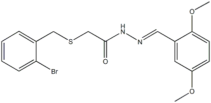 2-[(2-bromobenzyl)sulfanyl]-N'-(2,5-dimethoxybenzylidene)acetohydrazide Structure