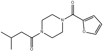 1-(2-furoyl)-4-(3-methylbutanoyl)piperazine Structure