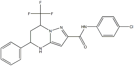 N-(4-chlorophenyl)-5-phenyl-7-(trifluoromethyl)-4,5,6,7-tetrahydropyrazolo[1,5-a]pyrimidine-2-carboxamide 구조식 이미지
