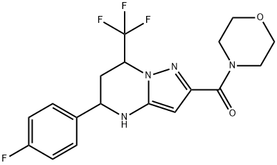 5-(4-fluorophenyl)-2-(4-morpholinylcarbonyl)-7-(trifluoromethyl)-4,5,6,7-tetrahydropyrazolo[1,5-a]pyrimidine 구조식 이미지