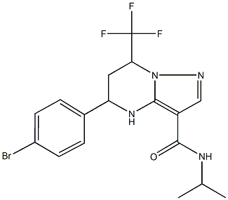 5-(4-bromophenyl)-N-isopropyl-7-(trifluoromethyl)-4,5,6,7-tetrahydropyrazolo[1,5-a]pyrimidine-3-carboxamide 구조식 이미지