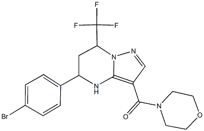 5-(4-bromophenyl)-3-(morpholin-4-ylcarbonyl)-7-(trifluoromethyl)-4,5,6,7-tetrahydropyrazolo[1,5-a]pyrimidine 구조식 이미지