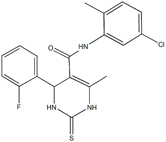 N-(5-chloro-2-methylphenyl)-4-(2-fluorophenyl)-6-methyl-2-thioxo-1,2,3,4-tetrahydro-5-pyrimidinecarboxamide Structure