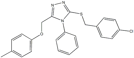 3-[(4-chlorobenzyl)sulfanyl]-5-[(4-methylphenoxy)methyl]-4-phenyl-4H-1,2,4-triazole Structure