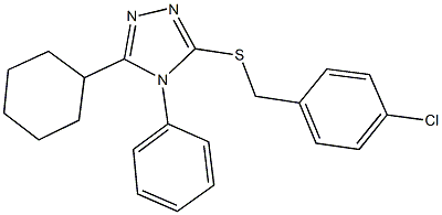 4-chlorobenzyl 5-cyclohexyl-4-phenyl-4H-1,2,4-triazol-3-yl sulfide Structure