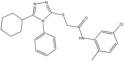 N-(5-chloro-2-methylphenyl)-2-[(5-cyclohexyl-4-phenyl-4H-1,2,4-triazol-3-yl)sulfanyl]acetamide Structure