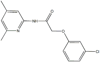 2-(3-chlorophenoxy)-N-(4,6-dimethyl-2-pyridinyl)acetamide Structure