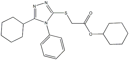 cyclohexyl [(5-cyclohexyl-4-phenyl-4H-1,2,4-triazol-3-yl)sulfanyl]acetate Structure