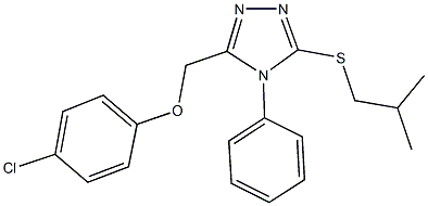 4-chlorophenyl [5-(isobutylsulfanyl)-4-phenyl-4H-1,2,4-triazol-3-yl]methyl ether Structure