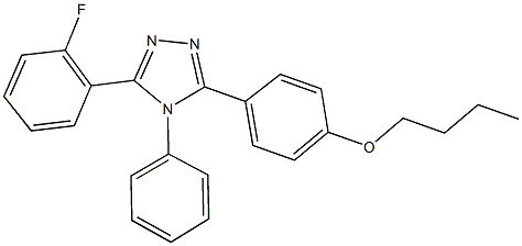 butyl 4-[5-(2-fluorophenyl)-4-phenyl-4H-1,2,4-triazol-3-yl]phenyl ether 구조식 이미지