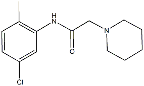 N-(5-chloro-2-methylphenyl)-2-(1-piperidinyl)acetamide 구조식 이미지