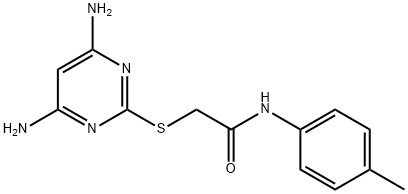 2-[(4,6-diaminopyrimidin-2-yl)sulfanyl]-N-(4-methylphenyl)acetamide 구조식 이미지
