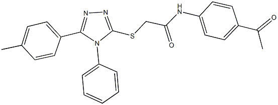 N-(4-acetylphenyl)-2-{[5-(4-methylphenyl)-4-phenyl-4H-1,2,4-triazol-3-yl]sulfanyl}acetamide Structure