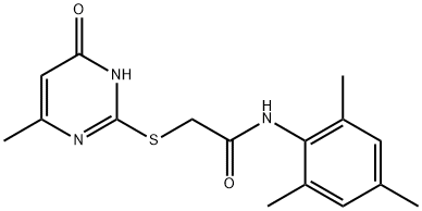 2-[(4-hydroxy-6-methyl-2-pyrimidinyl)sulfanyl]-N-mesitylacetamide 구조식 이미지